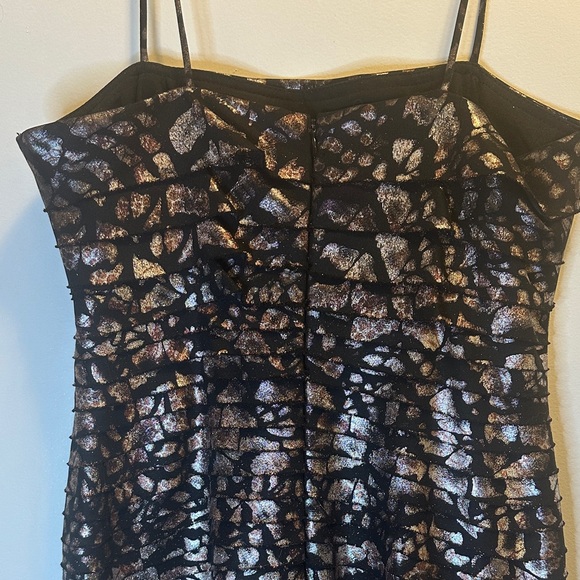 Elegant Black and Rose Gold Women's Dress - Picture 4 of 6